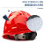 安全帽工地玻璃钢头盔国标施工中国建筑ABS领导防护劳保印字定制 V字透气型红色