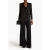 SAINT LAURENT 圣罗兰618女士双排扣缎面西装外套 Black 42 FR