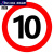 交通安全标识牌 标志指示牌 道路设施警示牌 直径60cm 限速10公里