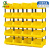 齐鲁安然 货架零件盒 斜口盒 收纳盒 组合式物料盒 螺丝盒 塑料收纳盒 五金分类盒 物料盒 仓库货架 黄色盒X4 (385*245*155mm)