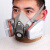 防毒面具防有机气体喷漆化工甲醛装修打磨防尘防毒半面罩 半面具配护目镜6