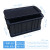 加厚长方形塑料收纳箱带盖五金零件盒小号黑色工具箱不是防净电箱 黑色+可拆二格箱+盖子 收纳零件盒