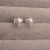高档淡水珍珠耳环S925银女气质真珍珠耳钉时尚送女友礼物 白色珍珠  银色拖