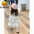 G.DUCKKIDS小黄鸭2024儿童度假风夏季新款韩版设计感甜美系荷叶边蛋糕背心挂 白色蛋糕裙 130