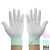 品质好货推荐夏季薄款尼龙线手套透气工作耐磨手套劳保弹力劳工劳 白色涂指（12双装） M