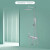 惠达(HUIDA)多功能淋浴花洒套装 家用浴室枪灰色沐浴淋雨器HWB0801-P02GD 镀铬色