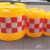 防撞桶道路施工水马安全防护反光桶塑料反光路障交通设施 加厚款滚塑防撞桶600*800(黄黑反光膜)