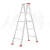 从豫 折叠安全工程梯子 铝合金人字安全梯 加厚双面楼梯铝梯 工程梯1.5米3mm厚度 一个价
