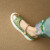 他她亚轻奢手工女鞋新中式国风玛丽珍鞋女休闲厚底乐福鞋 绿色-跟高4.5厘米 37