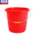 奕多美塑料水桶 无盖12.5L 手提储水胶桶红色圆桶YDM-ST-03