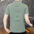 海澜之家短袖T恤男翻领上衣2024夏季新款男装半袖薄款衣服男士潮流pol 绿色 M