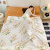 北极绒酒店隔脏睡袋印花水洗棉旅行床单被罩一体式便携隔脏床单隔脏袋 茶艺-绿80x230cm