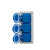 防水插座防尘安全防暴雨插座花园浴室五孔10A室内外IP65防尘插排 四联防水插座(蓝色)