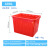 加厚牛筋塑料水箱长方形耐用储水桶大容量家用养鱼箱水产箱塑料桶 400L红色（可装342KG水）