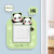 熊猫插座美化边框套可爱卡通创意装饰防水开关保护套开关自粘墙贴 8.6X8.6cm) K01A-开心每(单开