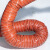 达维塔  高温风管 红色矽胶硫化热风管高温软管耐高温钢丝管通风管  内径70mm/4米