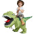 纳仕达万圣节儿童服装骑恐龙坐骑裤子玩具搞怪霸王龙小恐龙充气衣服儿童 新款绿恐龙-小童