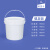 8L白色塑料桶螺旋盖密封桶圆桶工业级涂料包装桶小白桶 4L-螺旋款