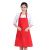 围裙定制LOGO印字工作服宣传家用厨房女男微防水礼品图案广告围裙 大红色-桃皮绒