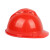 君御 安全帽 V型PE工地建筑防砸抗冲击安全帽 带透气孔工地施工领导安全头盔 红色 1501