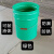 25L特厚铁皮户外垃圾桶大容量耐磨庭院垃圾桶铁桶带盖家用防火 蓝色带logo