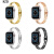 KZD适用苹果applewatch7s8代圆钻创意金属iWatch456走珠镶钻手表表带 玫金色42/44/45mm