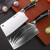 狂鲨大马士革钢切菜刀厨师专用切肉切片刀具厨房 男款菜刀+斩骨刀-钼钒钢 60°以上 18cm 125mm