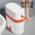垃圾桶家用厨房卫生间专用客厅卧室大号带盖商用厕所自动打包纸篓 15L白橙自动打包垃圾0接触送30只垃圾袋.