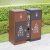 户外分类垃圾桶不锈钢大号垃圾箱室外社区物业地产定制 X01不锈钢二分类 可定制log