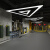 三角形吊灯LED造型灯创意办公室健身房灯网咖商场超市工业防风灯具 空心-黑框-边长45cm-白光