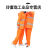 环卫雨衣雨裤套装男保洁橙色带反光条分体式道路施工清洁工人工地 牛津布晶格反光条雨衣橘红色 M