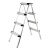铝合金凳梯安全工作台轻便双面耐用加厚日式人字加厚折叠梯子 增强铝合金1步双面