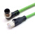 兼容海康USB3.0工业相数据线MV-ACU3-MBMs-AM-ST连接线带锁3M5M M12 D型-M12 D型弯头 标准柔性线 3m