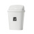 摇盖式垃圾桶商用大号大容量超大厨房卫生间带盖厕所白色家用 30L象牙白