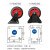 黑色PLALH平板车轮子手推车橡胶脚轮5寸万向轮125*38拖车轱辘 定向轮黑12538