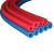 彩色橡塑保温管ppr红蓝水管保护套空调铜管铁管防护保温棉B1阻燃 国标B1内径25*7mm1.8米红色