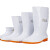 大码白色雨鞋厂工作雨靴防滑卫生靴防油加绒加棉保暖水鞋 509高筒白色加厚款 标准码 36