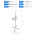 新特丽 304不锈钢输液架 加厚带脚底座移动式带轮点滴架吊瓶架折叠高低可调节多功能可伸缩架 加大置物台