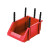 工创优品 零件盒组合式塑料加厚斜口收纳物料零散螺丝盒仓储货架盒H3红色 350*200*150mm