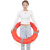 救生圈船用专业ccs证大人2.5kg聚乙烯塑料成人便携游泳圈实心泡沫 救生圈25KG不锈钢支架款