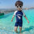 雷姆汀儿童分体式泳衣夏天韩版男童宝宝速干度假卡通游泳套装小童游泳衣 主图款 80 身高75cm左右