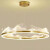 希维尔新中式吊灯客厅吊灯环形新款现代简约卧室餐厅灯个性轻奢灯具 三色变光 40cm