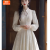 婍妡法式白色连衣裙子冬装女2023年新款在逃公主古着vintage生日礼服 白色连衣 S