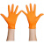 手套橡胶乳胶耐用加厚一次性丁腈防水耐磨劳保工作洗碗胶手套丁晴 橙色特厚（钻石纹）手套20只/袋 (尺寸偏大) XL