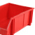 稳斯坦 WST014零件盒塑料组合式零件盒物料盒 仓库收纳盒螺丝盒 工具盒 斜口 红250*155*110mm