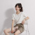 木西十夏季新款雪纺女学生韩版时尚小设计百搭上衣短袖套头T恤潮 白色 S