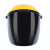 婕茵桐焊工电焊面罩面具PC头戴式防护烤脸隔热轻便简易防打眼氩弧焊气焊 黄顶茶屏