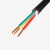 明超 铜芯聚乙烯交联绝缘电力电缆聚氯乙烯护套电缆线 YJV-0.6/1kV-3*6 黑色 1m