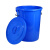 加厚多用大号垃圾桶工厂户外环卫分类塑料桶商用厨房圆桶带盖 100L 白无盖 升级加厚