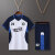 晶慕（JINGMU）新款排球服男训练比赛印制队服女款气排球运动服服装套装团购 A834-白色排球服(男款) M(150-155cm)